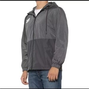 HURLEY | Men's Grey Exist Full-Zip  Windbreaker Jacket